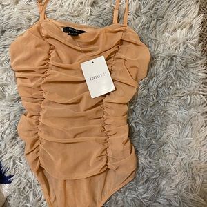 Tan bodysuit brand new